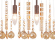 Load image into Gallery viewer, Farmhouze Light - Rusty Glam Amber Crystal Linear Island Chandelier - Chandelier - 7 Bulbs -
