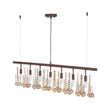Load image into Gallery viewer, Farmhouze Light - Rusty Glam Amber Crystal Linear Island Chandelier - Chandelier - 7 Bulbs -