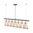 Load image into Gallery viewer, Farmhouze Light - Rusty Glam Amber Crystal Linear Island Chandelier - Chandelier - 7 Bulbs -