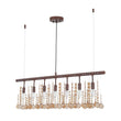 Load image into Gallery viewer, Farmhouze Light - Rusty Glam Amber Crystal Linear Island Chandelier - Chandelier - 7 Bulbs -
