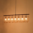 Load image into Gallery viewer, Farmhouze Light - Rusty Glam Amber Crystal Linear Island Chandelier - Chandelier - 7 Bulbs -