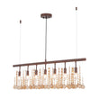 Load image into Gallery viewer, Farmhouze Light - Rusty Glam Amber Crystal Linear Island Chandelier - Chandelier - 7 Bulbs -