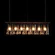 Load image into Gallery viewer, Farmhouze Light - Rusty Glam Amber Crystal Linear Island Chandelier - Chandelier - 7 Bulbs -
