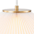 Load image into Gallery viewer, Farmhouze Light - Sculptural 1 - Light Pleated Cone White Linen Pendant Light - Chandelier - 18.1 in -