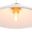 Load image into Gallery viewer, Farmhouze Light - Sculptural 1 - Light Pleated Cone White Linen Pendant Light - Chandelier - 18.1 in -