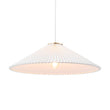 Load image into Gallery viewer, Farmhouze Light - Sculptural 1 - Light Pleated Cone White Linen Pendant Light - Chandelier - 18.1 in -