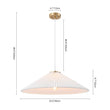 Load image into Gallery viewer, Farmhouze Light - Sculptural 1 - Light Pleated Cone White Linen Pendant Light - Chandelier - 18.1 in -