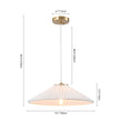 Load image into Gallery viewer, Farmhouze Light - Sculptural 1 - Light Pleated Cone White Linen Pendant Light - Chandelier - 18.1 in -