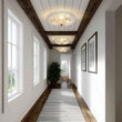 Load image into Gallery viewer, Farmhouze Light - Shabby Chic Flower Crackle Frosted Glass Ceiling Light - Ceiling Light - Clear Glass -