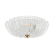 Load image into Gallery viewer, Farmhouze Light - Shabby Chic Flower Crackle Frosted Glass Ceiling Light - Ceiling Light - White Glass (Back Order) -