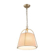 Load image into Gallery viewer, Farmhouze Light - Spanish Farmhouse 1 - Light Drum Beige Linen Lantern Pendant - Chandelier - 14.6 in -