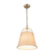 Load image into Gallery viewer, Farmhouze Light - Spanish Farmhouse 1 - Light Drum Beige Linen Lantern Pendant - Chandelier - 14.6 in -