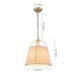 Load image into Gallery viewer, Farmhouze Light - Spanish Farmhouse 1 - Light Drum Beige Linen Lantern Pendant - Chandelier - 14.6 in -