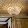 Load image into Gallery viewer, Farmhouze Light - Spanish Luxury Brass Crystal Dome Flush Mount Ceiling Light - Ceiling Light - 15 in -