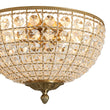 Load image into Gallery viewer, Farmhouze Light - Spanish Luxury Brass Crystal Dome Flush Mount Ceiling Light - Ceiling Light - 15 in -
