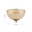 Load image into Gallery viewer, Farmhouze Light - Spanish Luxury Brass Crystal Dome Flush Mount Ceiling Light - Ceiling Light - 15 in -