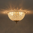 Load image into Gallery viewer, Farmhouze Light - Spanish Luxury Brass Crystal Dome Flush Mount Ceiling Light - Ceiling Light - 15 in -