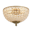 Load image into Gallery viewer, Farmhouze Light - Spanish Luxury Brass Crystal Dome Flush Mount Ceiling Light - Ceiling Light - 15 in -