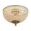 Load image into Gallery viewer, Farmhouze Light - Spanish Luxury Brass Crystal Dome Flush Mount Ceiling Light - Ceiling Light - 15 in -
