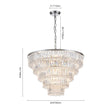 Load image into Gallery viewer, Farmhouze Light - Sparkle Chrome Tiered Tassel Crystal Chandelier - Chandelier - Chrome -