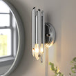 Load image into Gallery viewer, Farmhouze Light - Statement Cylindrical Pipe Bathroom Single Wall Light - Wall Sconce - Chrome -