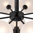 Load image into Gallery viewer, Farmhouze Light-Tiered Cluster Frosted Ribbed Glass Globe Chandelier-Chandelier-Black-