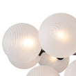 Load image into Gallery viewer, Farmhouze Light-Tiered Cluster Frosted Ribbed Glass Globe Chandelier-Chandelier-Black-