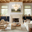 Load image into Gallery viewer, Farmhouze Light-Tiered Cluster Frosted Ribbed Glass Globe Chandelier-Chandelier-Brass-