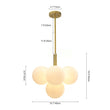 Load image into Gallery viewer, Farmhouze Light-Tiered Opal Glass Globe Cluster Grape Chandelier-Chandelier-Brass/5-Light-