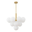 Load image into Gallery viewer, Farmhouze Light-Tiered Opal Glass Globe Cluster Grape Chandelier-Chandelier-Brass/5-Light-