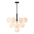 Load image into Gallery viewer, Farmhouze Light-Tiered Opal Glass Globe Cluster Grape Chandelier-Chandelier-Brass/5-Light-