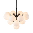 Load image into Gallery viewer, Farmhouze Light-Tiered Opal Glass Globe Cluster Grape Chandelier-Chandelier-Brass/5-Light-