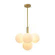 Load image into Gallery viewer, Farmhouze Light-Tiered Opal Glass Globe Cluster Grape Chandelier-Chandelier-Brass/5-Light-