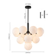 Load image into Gallery viewer, Farmhouze Light-Tiered Opal Glass Globe Cluster Grape Chandelier-Chandelier-Brass/5-Light-