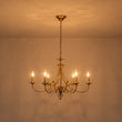 Load image into Gallery viewer, Farmhouze Light - Traditional Luxury Brass 6 - Light Candle Chandelier - Chandelier - Brass -