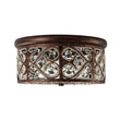 Load image into Gallery viewer, Farmhouze Light - Vintage Copper Luxe Crystal Drum Cage Flush Mount - Ceiling Light - Copper -