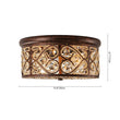 Load image into Gallery viewer, Farmhouze Light - Vintage Copper Luxe Crystal Drum Cage Flush Mount - Ceiling Light - Copper -