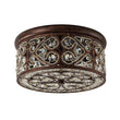 Load image into Gallery viewer, Farmhouze Light - Vintage Copper Luxe Crystal Drum Cage Flush Mount - Ceiling Light - Copper -