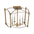 Load image into Gallery viewer, Farmhouze Light - Vintage Elegant 4 - Light Candle Style Square Cage Semi Flush - Ceiling Light - Black -