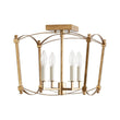 Load image into Gallery viewer, Farmhouze Light - Vintage Elegant 4 - Light Candle Style Square Cage Semi Flush - Ceiling Light - Black -