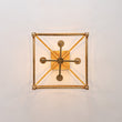 Load image into Gallery viewer, Farmhouze Light - Vintage Elegant 4 - Light Candle Style Square Cage Semi Flush - Ceiling Light - Brass -