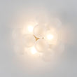 Load image into Gallery viewer, Farmhouze Light - White Glass Globe Cluster Bubble Semi - Flush Mount - Ceiling Light - Brass -