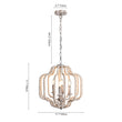 Load image into Gallery viewer, 4-Light Bohemian Wood Bead Cage Chandelier