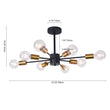 Load image into Gallery viewer, 8-Light Semi Flush Sputnik Light