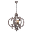 Load image into Gallery viewer, Farmhouse Cottage Vintage Wood 4 Light Chandelier