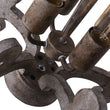 Load image into Gallery viewer, Farmhouse Cottage Vintage Wood 4 Light Chandelier