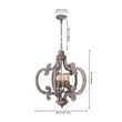 Load image into Gallery viewer, Farmhouse Cottage Vintage Wood 4 Light Chandelier