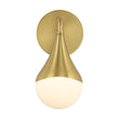 Load image into Gallery viewer, Farmhouze Light-1-Light Antique Brass Opal Glass Globe Wall Sconce-Wall Sconce-1-Light-Brass