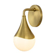 Load image into Gallery viewer, Farmhouze Light-1-Light Antique Brass Opal Glass Globe Wall Sconce-Wall Sconce-1-Light-Brass