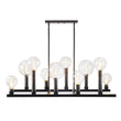 Load image into Gallery viewer, Farmhouze Light-10-Light Glass Tapered Long Globe Island Chandelier-Chandelier-Black-10-Light